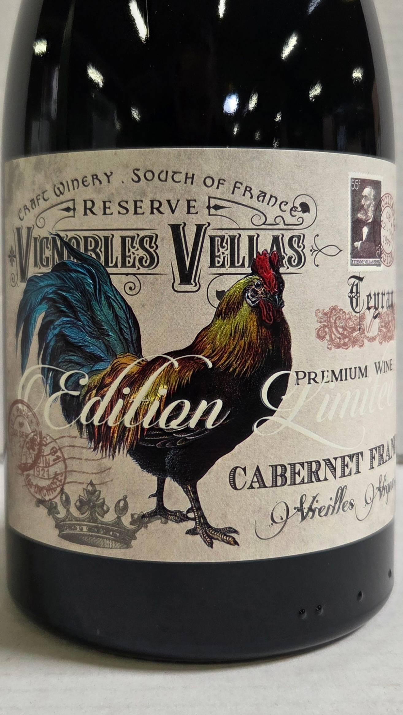 Le Coq Cabernet Franc 2023 kaitstud geograafilise tähisega vein (Vignobles Vellas) 15% 0,75l - Image 2